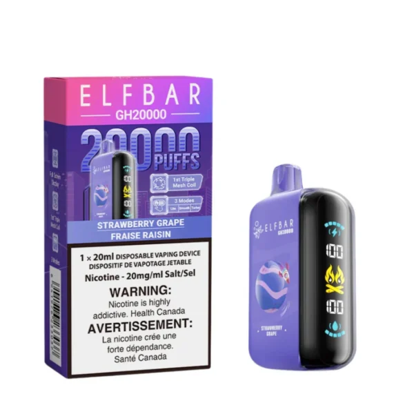 Elf Bar GH20000 Disposable Vape UK - Strawberry Grape